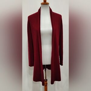 LUSSO DARK CRANBERRY CASHMERE CARDIGAN